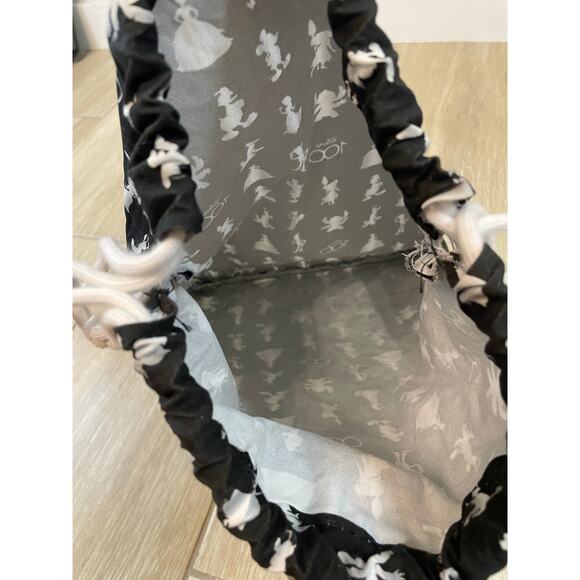 Vans x Disney Pixar Disney 100 Drawstring Bag Mickey Princess Print Black Silver - Picture 2 of 7